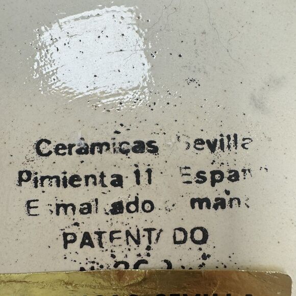 Ceramicas Sevilla Handmade Decorative Wall Plate 24k Gold And Enamel Spain - Picture 4 of 4